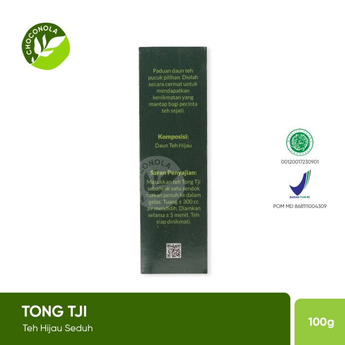 

Bb0621D Teh Hijau Tong Tji Seduh Green Tea 100 Gram 0547771