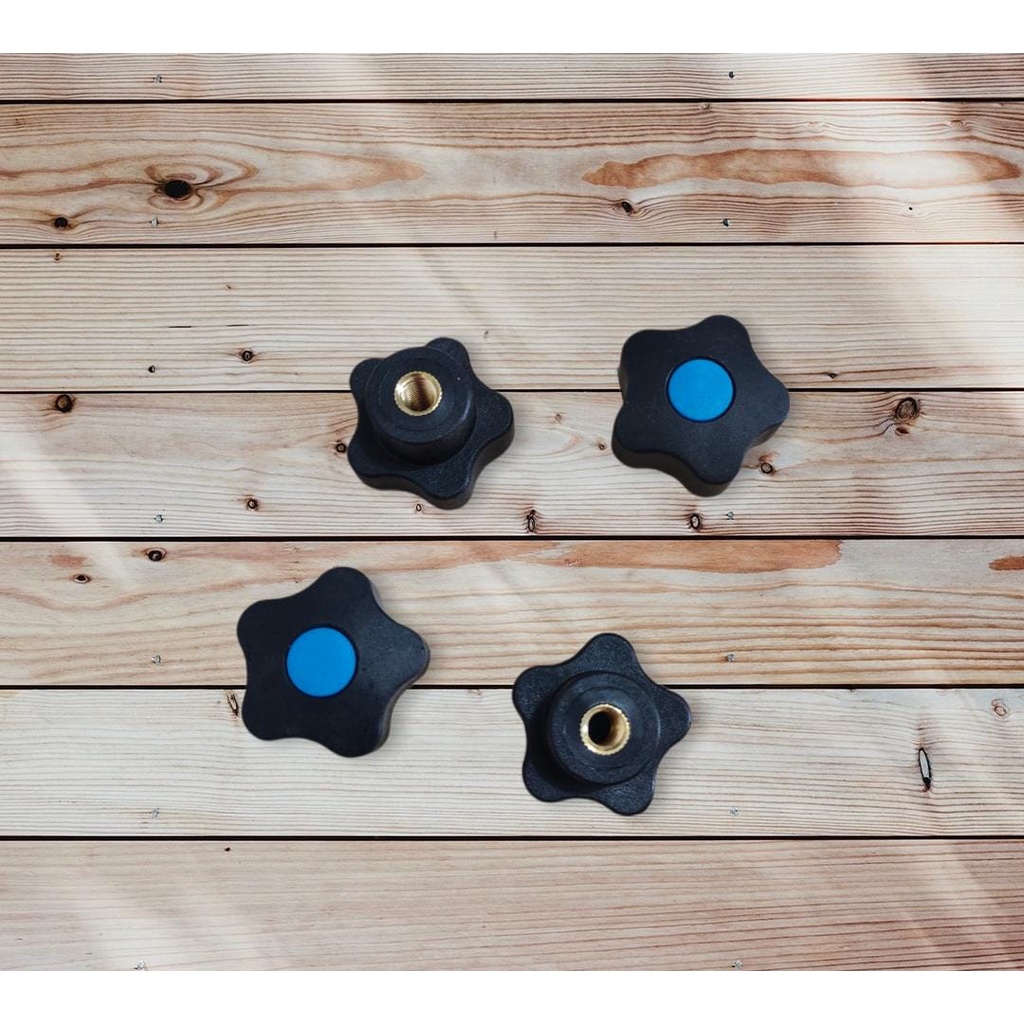 Female thread screw - baut kepala - Handle knob star M6 - M8 - M10 - mur bintang M6x32mm - M8x40mm -