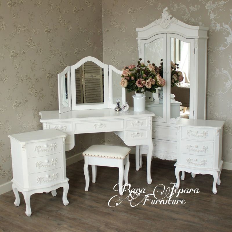meja rias meja tolet lemari pakaian nakas set meja rias set lemari pakaian