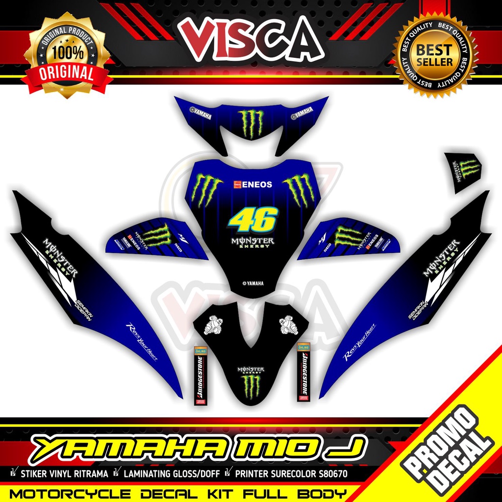 Decal Mio J Full Body Stiker Mio J Striping Mio J Sticker Mio J Full Blok motif mgy
