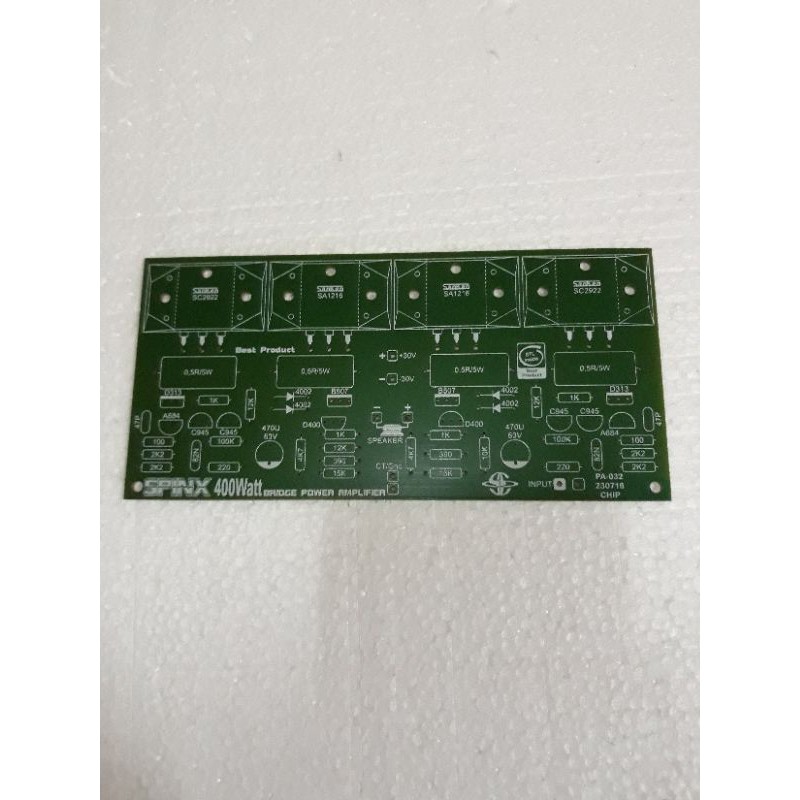 PCB Power Amplifier 400Watt Spinx Sanken BTL 032