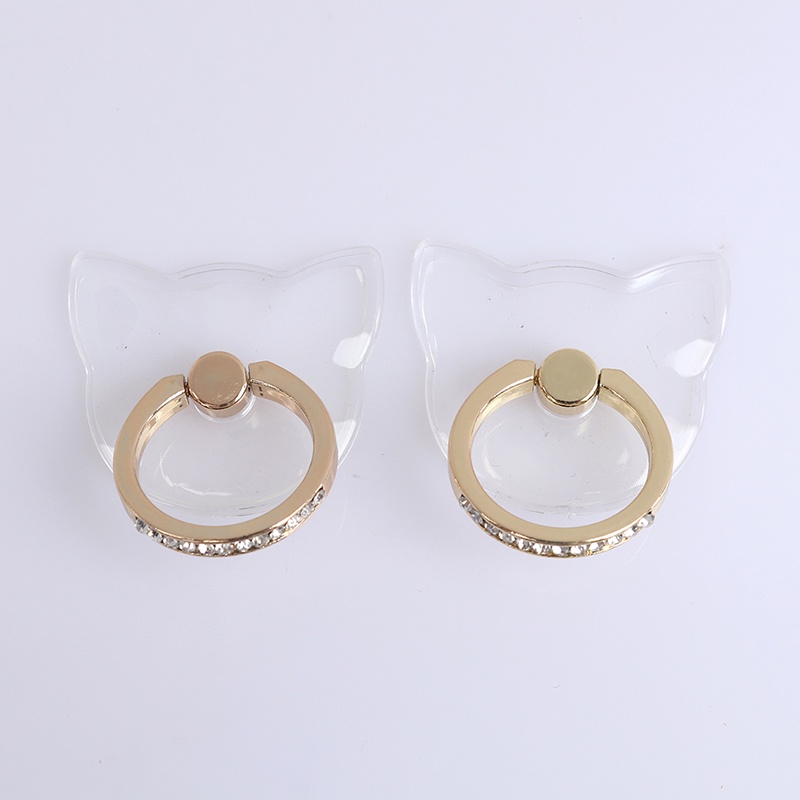 {LUCKID}2pcs Transparent Mobile Phone holder Ring Universal support Finger Ring Holder