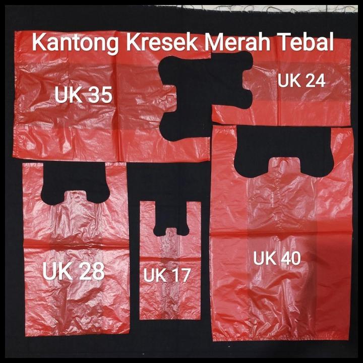 

Kantong Kresek Merah Tebal Uk 17-24-28-35-40-50, Plastik Kresek Merah