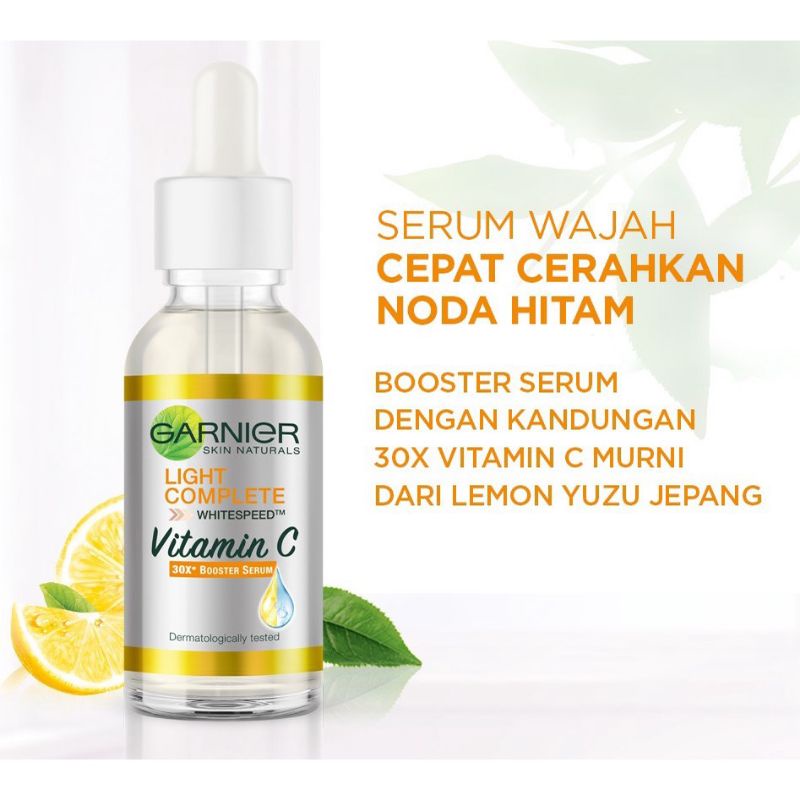 GARNIER LIGHT / BRIGHT VITAMIN C 30x SERUM BOOSTER 30ML 50ML SACHET 7.5ML