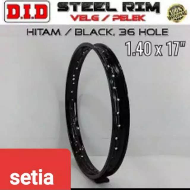 Velg DID hitam ukuran 140 & 160 ring 17 original