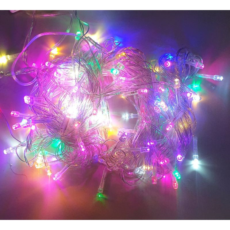 LAMPU NATAL TUMBLER 10 METER RAINBOW LAMPU HIAS TWINKLE