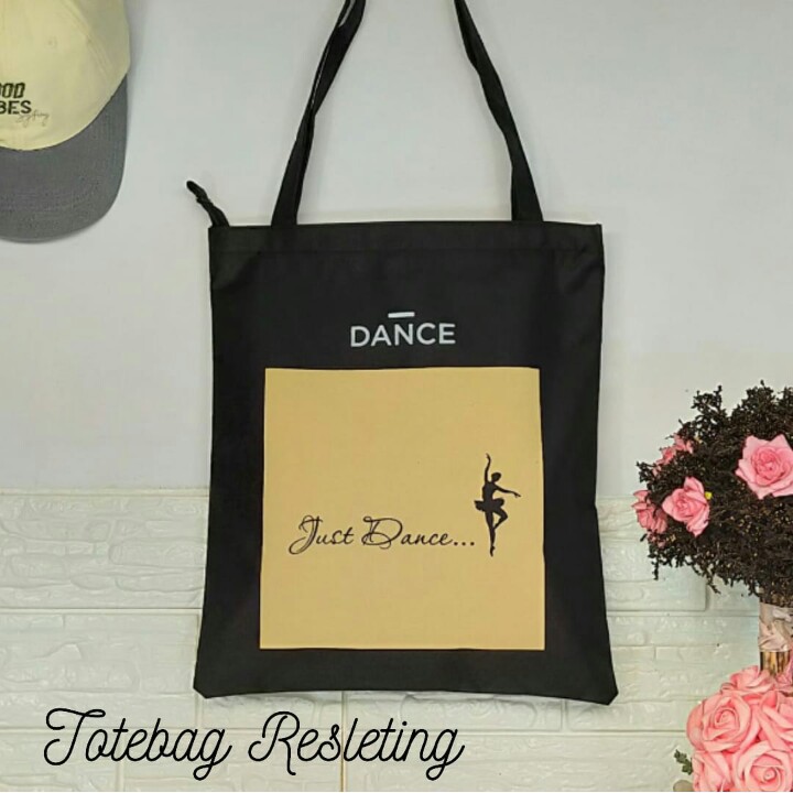 TOTE BAG WANITA TOTEBAG RESLETING KANVAS BISA CUSTOM POLOS dan SABLON TT 009