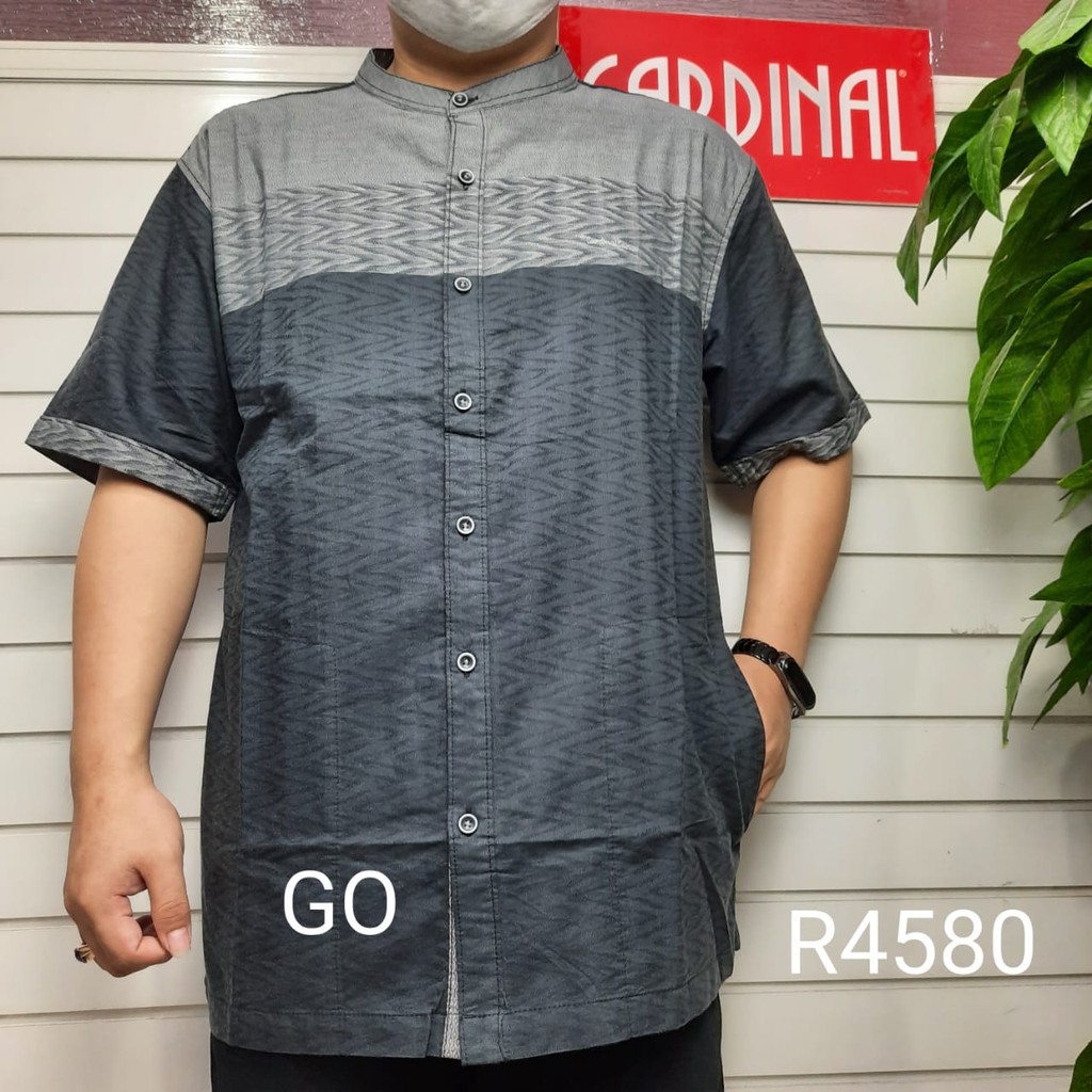 gos  2XL BIG SIZE CARDINAL KEMEJA KOKO Taqwa Pakaian Pria Original Baju Muslim Jumbo Lengan Pendek