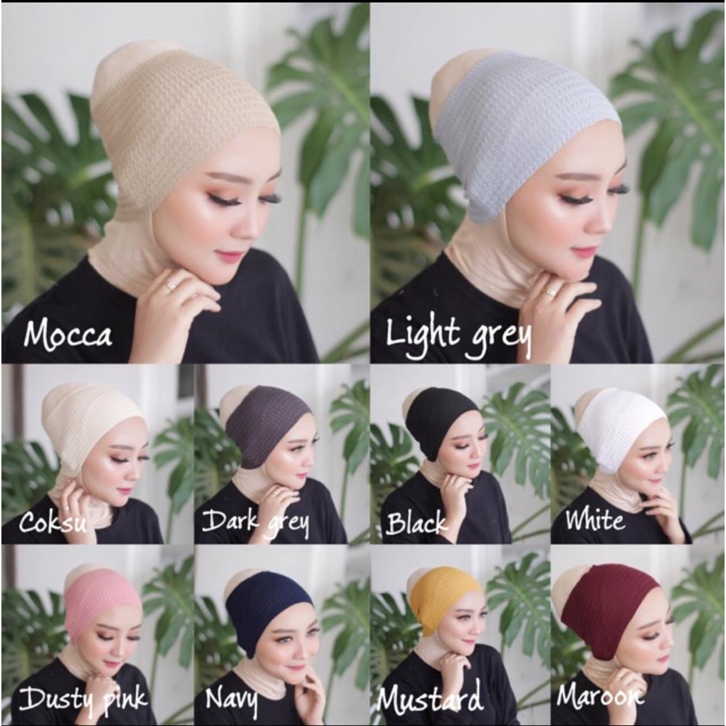 Ciput Rajut / Ciput Kerut / Bandana Rajut/  Inner Dalaman Hijab
