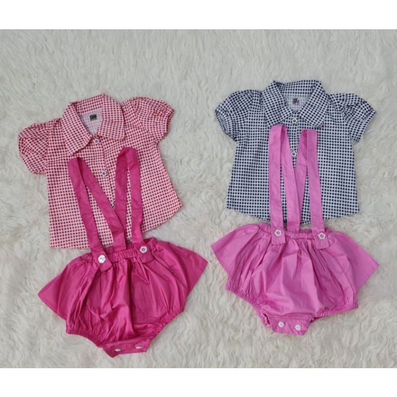 Baju bayi set overall baby giril