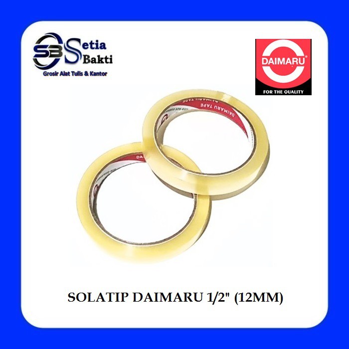 

DAIMARU Solatip 1/2 Inch - Isolasi 12 mm x 72 Yard - 1 Pcs