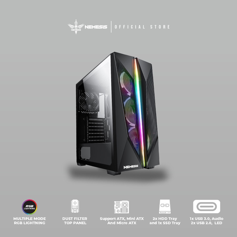 NYK Nemesis Casing Gaming T40 Black widow