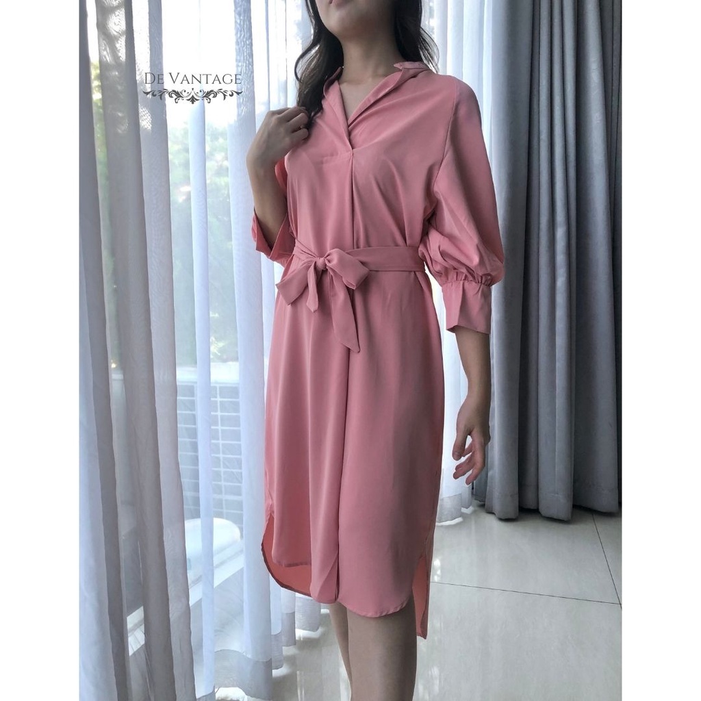 Dress Viscose dengan Pita / Viscose Dress Shirt with Sash