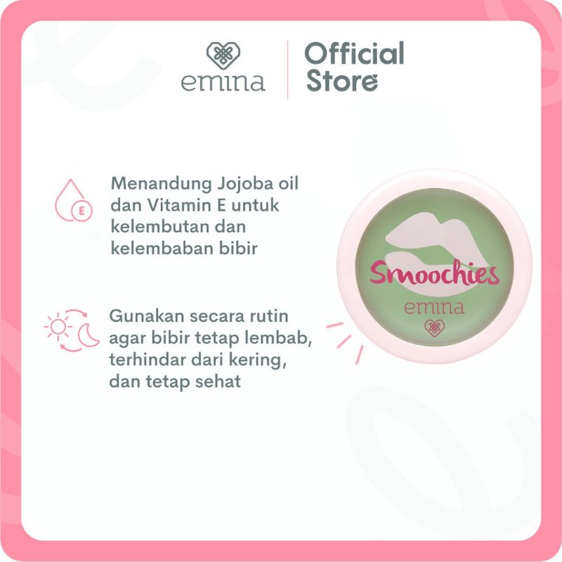 Emina Smoochies Lip Balm 3.7g | Pelembab Bibir