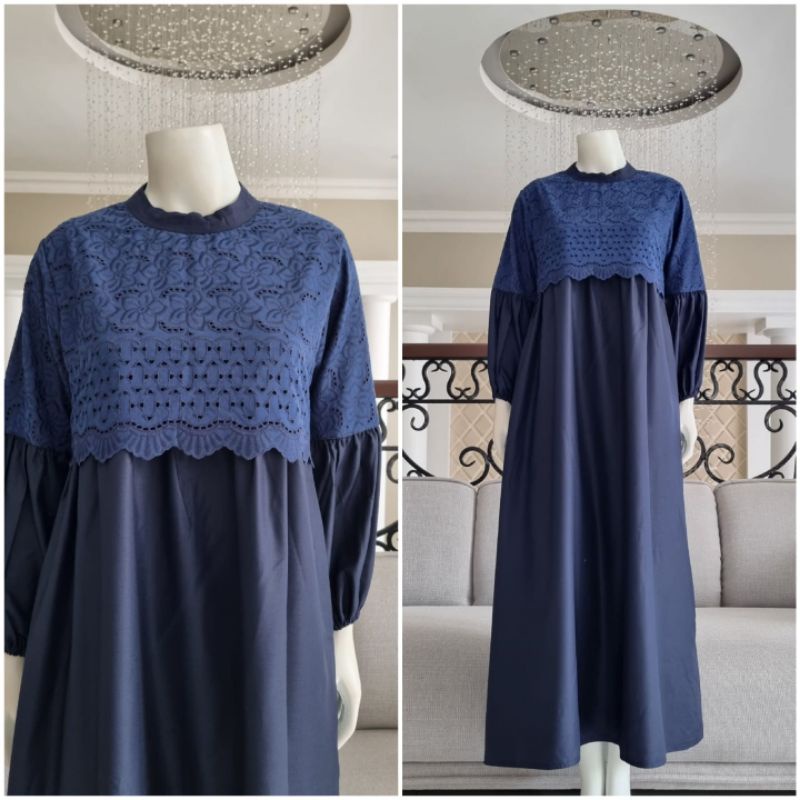 Gamis katun ima tuyobo mix brukat ori by edness Kayla