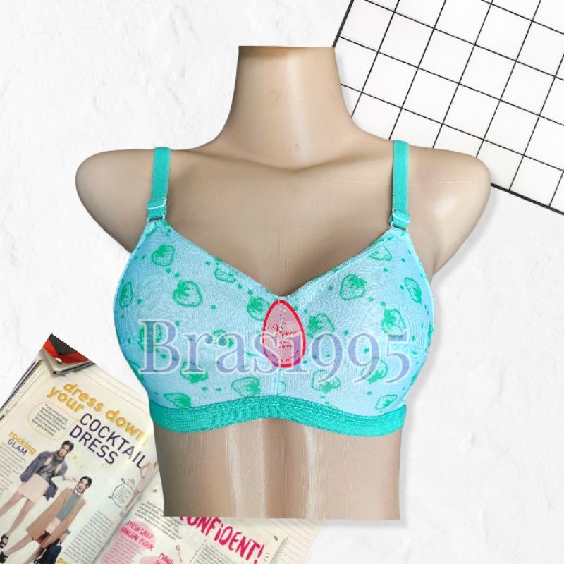 SPORT BRA PRINTING REMAJA MOTIF BUNGA TANPA KAWAT SIZE 32 , 34 dan 36 38