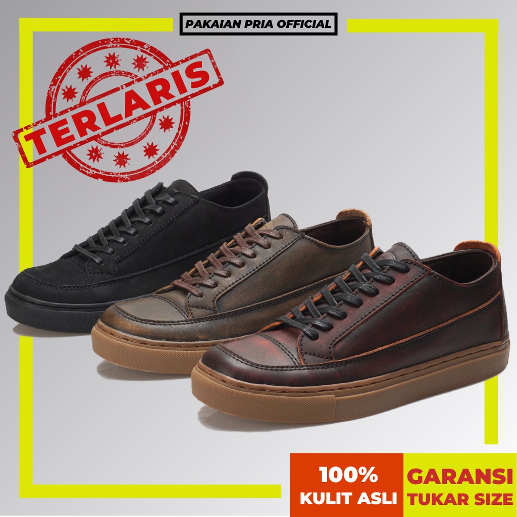 SEPATU KULIT CASUAL SEPATU PRIA CASUAL SEPATU KULIT PRIA SEPATU PRIA SEPATU KERJA - OLAF