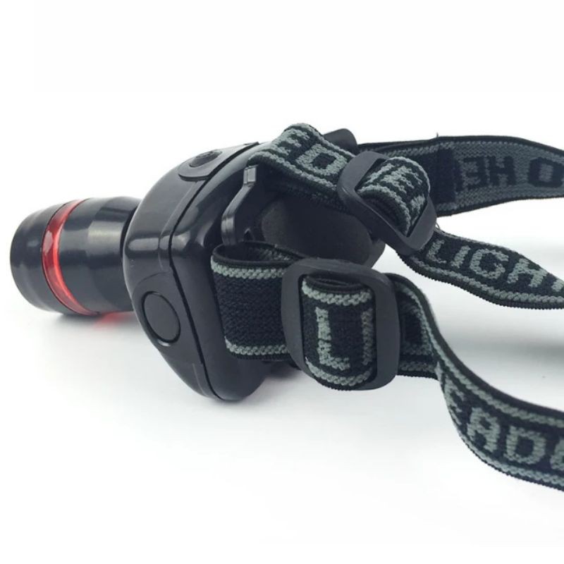 Senter Kepala LED Mini Headlamp Zoom Telescopic