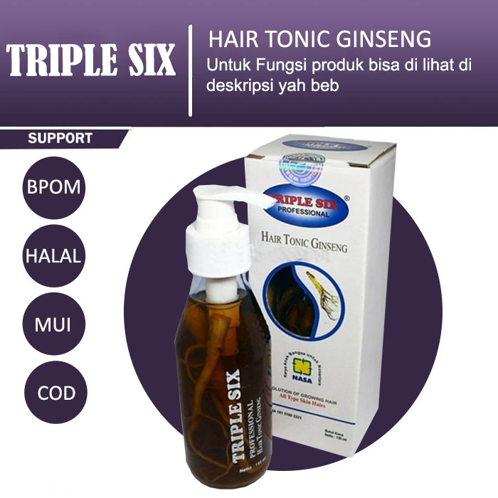 Triple Six Hair Tonic Atasi Kerontokan Penumbuh Rambut Mengurangi Ketombe &amp; Gatal