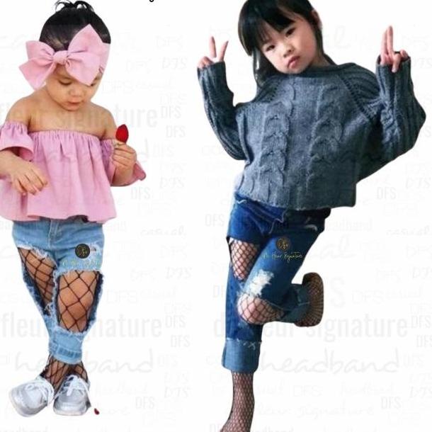 ReadyStock» Stocking Fishnet Anak - Stocking Jaring Jala Anak ㄷ