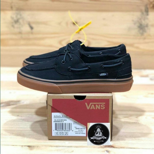 vans zapato black gum