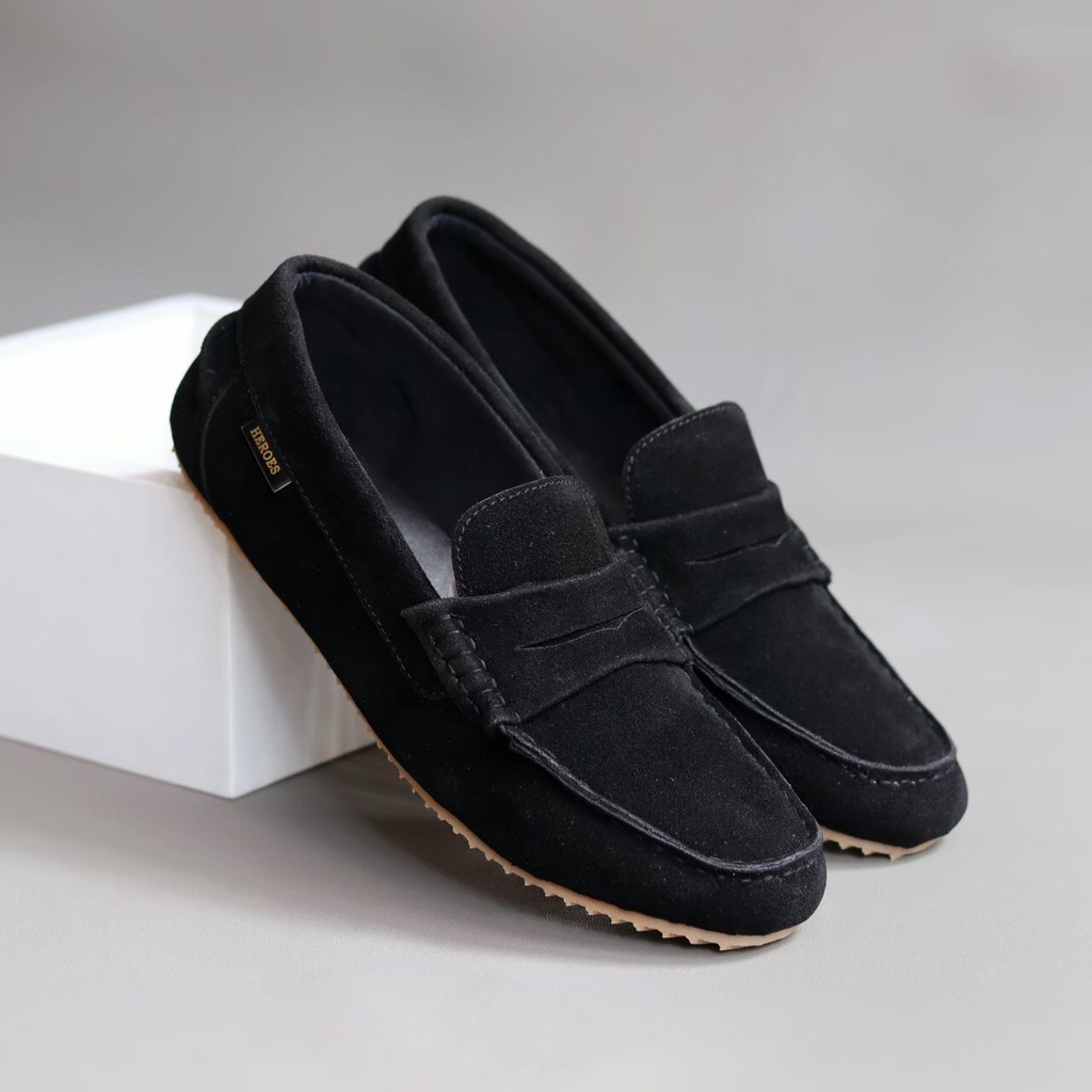 SEPATU SLIP ON LOAFERS PRIA DEWASA HEROES 00 SUEDE PREMIUM FORMAL CASUAL SLIP ON PRIA KERJA KANTOR GURU PNS PESTA RESMI NYAMAN || SLIP ON PRIA PANSUS BERKUALITAS 2022