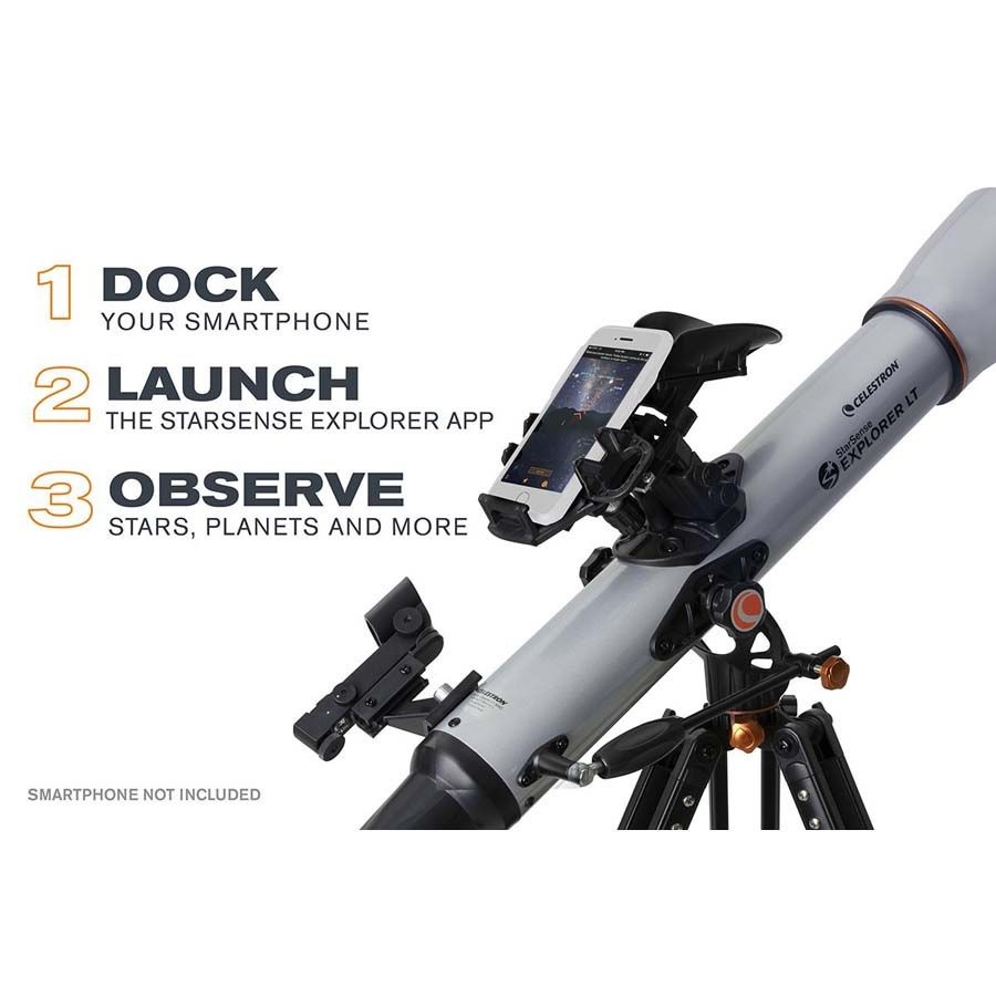 CELESTRON StarSense Explorer LT 80AZ LT80AZ - Teleskop Teropong Bintang Dengan Smartphone Dock (StarSense Explorer APP)