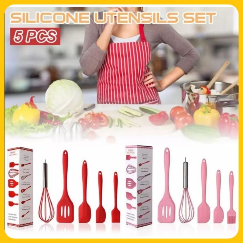 Spatula Silicone 1 set ( 5 pcs ) Food Grade