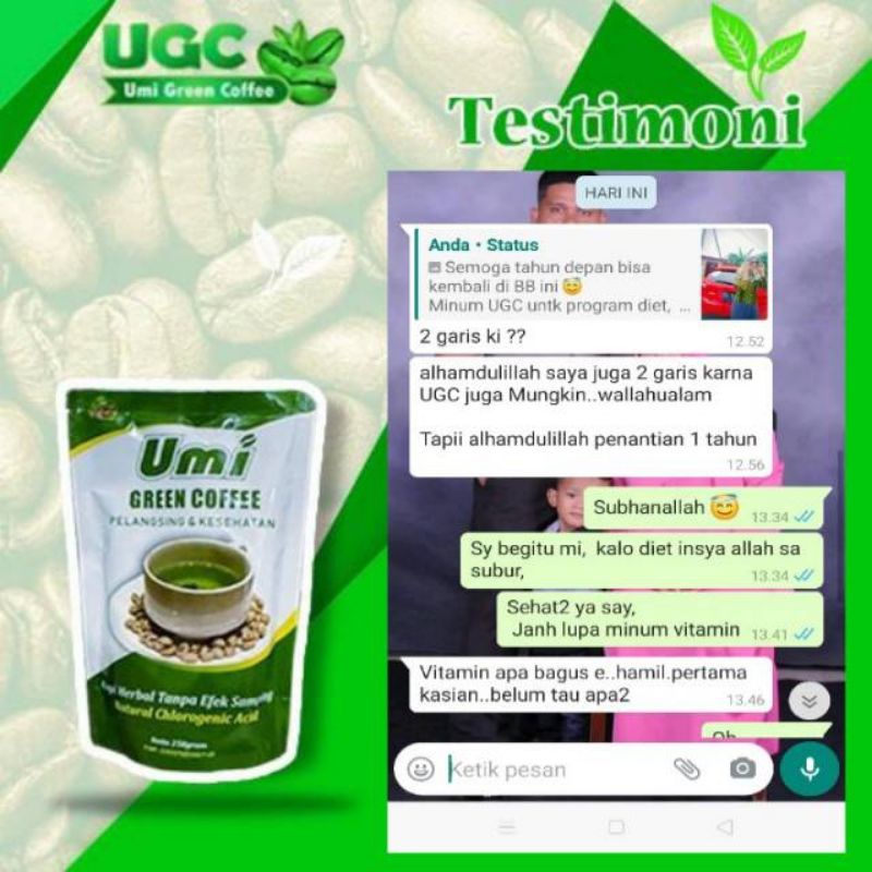 ‼️READY‼️UMI GREEN COFFEE UGC DIJAMIN ORIGINAL 100%/ pelangsing badan penurun berat badan / kopi diet / kopi hijau