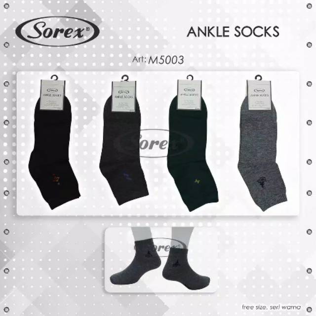 Kaos Kaki Pria Kerja Kantor Ankle Socks Sorex M5003 Murah.