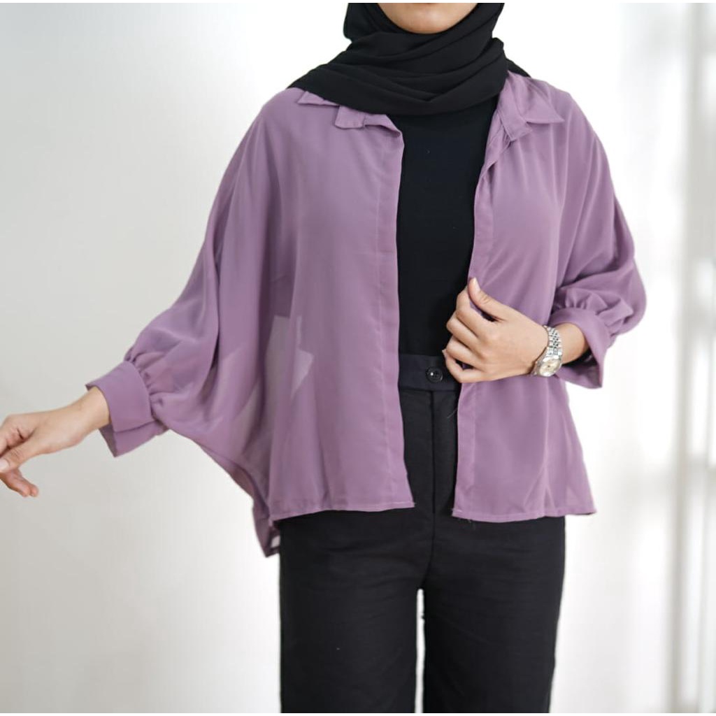 GFS AT FELECIA OVERSIZE SEETHROUGH OUTER-CERUTY BRUGUNDY