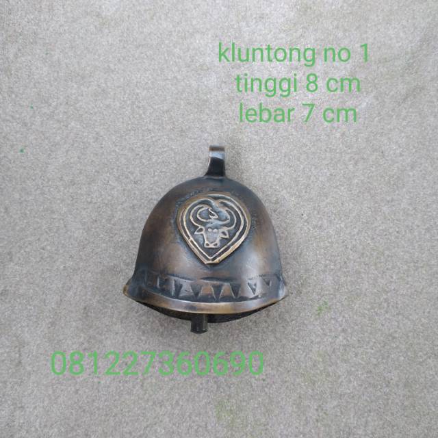 Bel pintu rumah bel klontong sapi kuningan antik