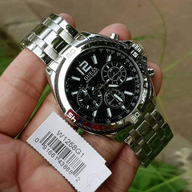 Jam tangan pria guess W1258G1 W1258G2 W1258G3 original chronograph stainless steel murah ori keren