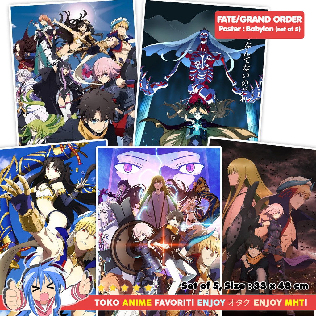 Poster Anime Fate Grand Order Babylon Set Of 5