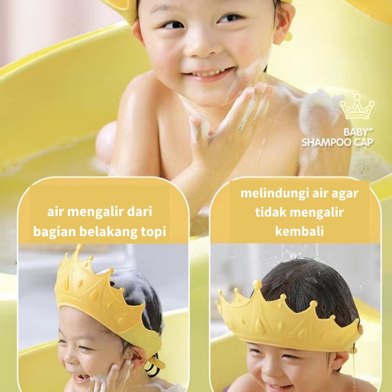 NEW Topi Keramas Anak Bayi, Topi Keramas Mandi Kancing Bayi