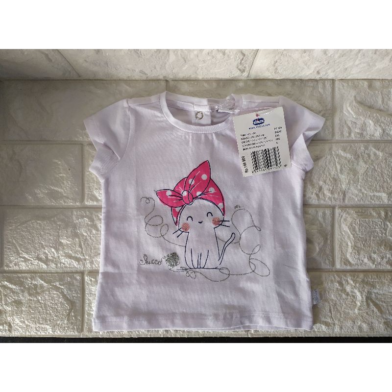 Chicco Baby / Baju Chicco / Kaos Chicco Kucing Meaw / Baju Bayi Chicco / Baju Bayi Cewe