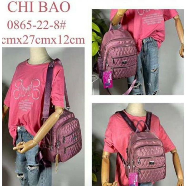 Tas chibao import ransel bisa selempang terbaru 0865-22 bahan kanvas