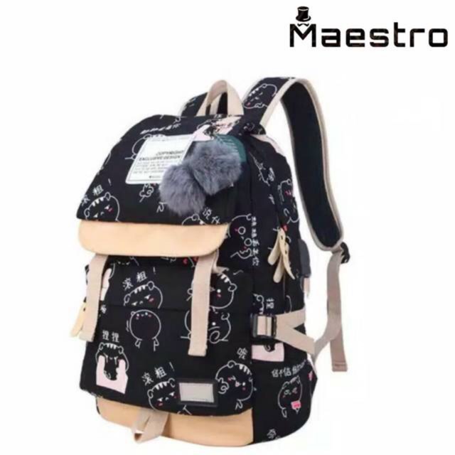 Promo backpack motif kucing jepang / ransel sekolah