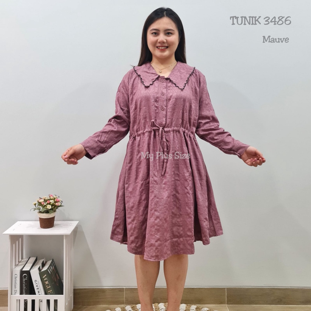 Tunik Wanita Jumbo 3486, Ld 125, 130 &amp; 145 cm