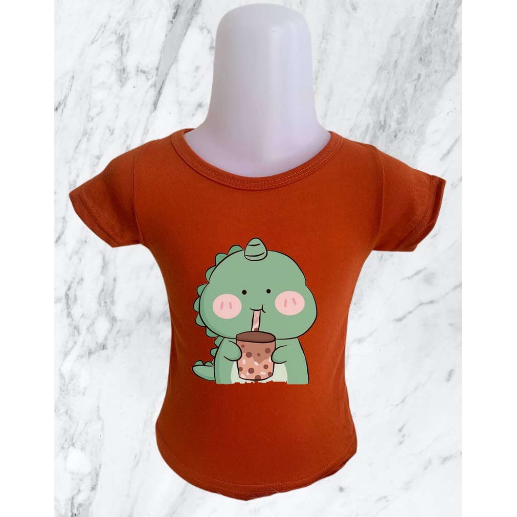 Kaos anak laki laki perempuan motif boba dino | atasan anak motif boba kartun