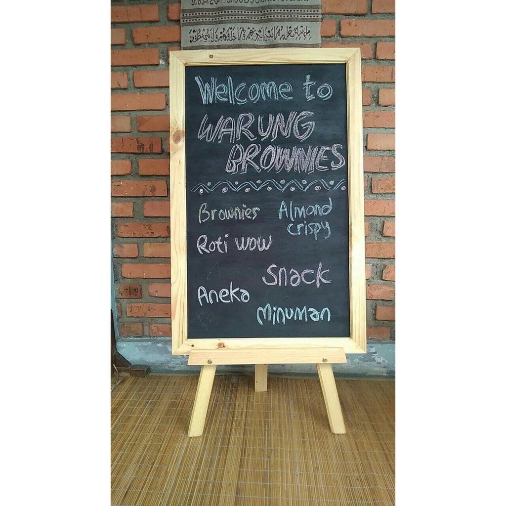 

1 SET Kaki Sandaran Papan Tulis Kapur 80x60cm Papan Menu Prewedd Media Belajar