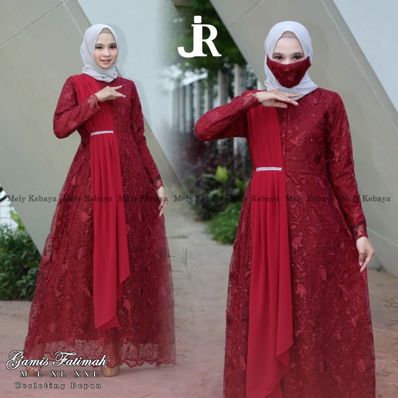 TERMURAH gamis fatimah / kebaya muslimah / gamis selendang tille / gamis modern