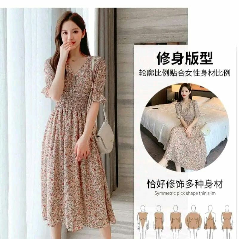 Dress korea flower