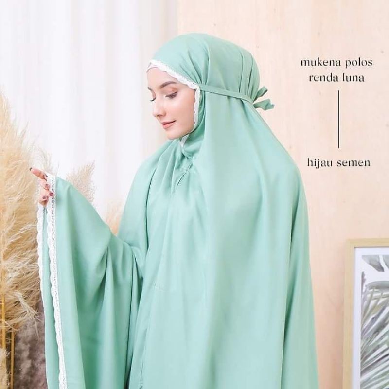 Mukena Renda Rayon Premium Nabila Polos