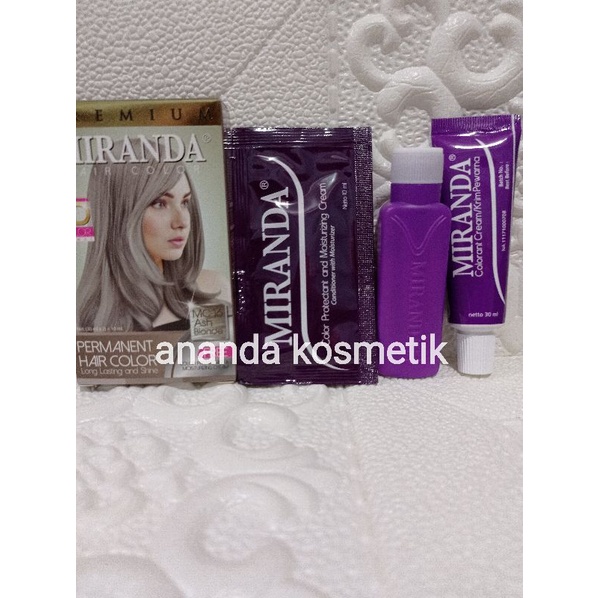 SEMIR RAMBUT ABU ABU - PEWARNA RAMBUT MIRANDA NO. 16 - CAT RAMBUT ABU