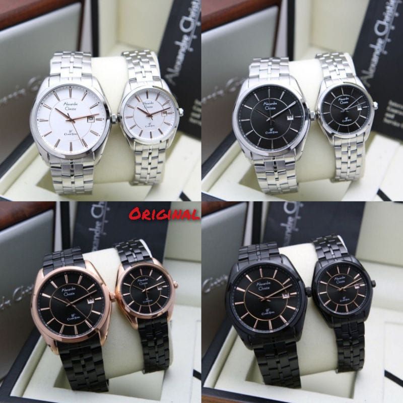 Jam Tangan Couple Alexandre Christie Ac 8578/Ac8578 Original     /Ac    Original