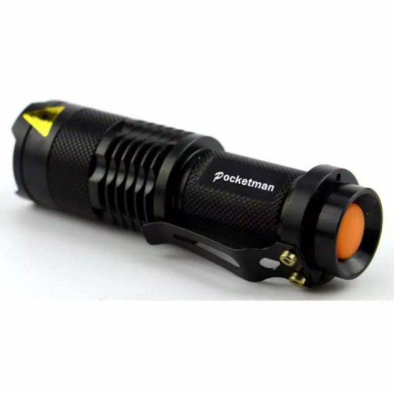 Pocketman Senter LED 2000 Lumens 3 Modes Flashlight