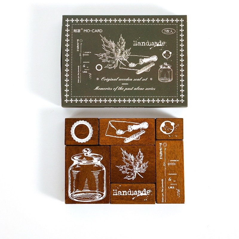 

ECER wooden stamp / rubber stamp for scrapbook journal journalin bujo WSE1