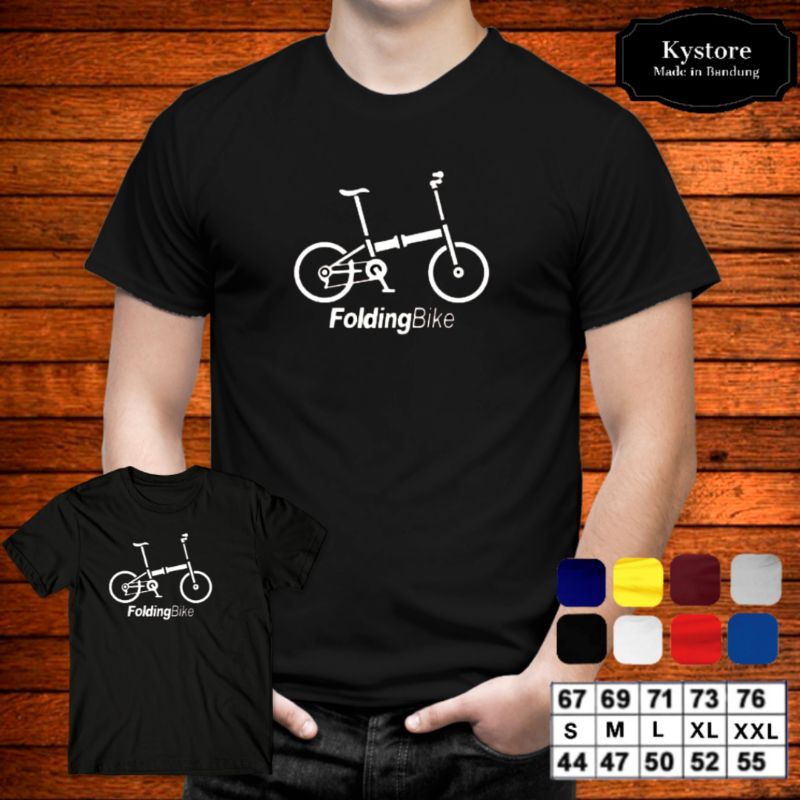 kaos pria sepeda folding bike anak dan dewasa edisi baju famili