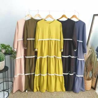 Anindya dress pakaian baju gamis outfit homey ruffle Anindya dress pakaian baju gamis outfit homey ruffle